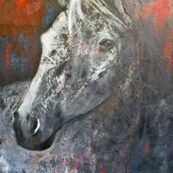 Картина под названием "Horse 1" - Giosi Costan, Подлинное произведение искусства, Масло