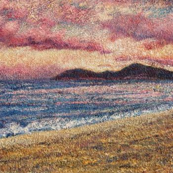 Peinture intitulée "Marina al tramonto" par Giovanni Boggio, Œuvre d'art originale