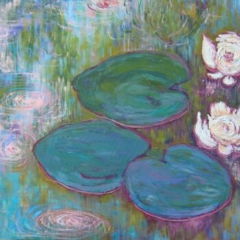 Pittura intitolato "Le Ninfee di  Monet…" da Giovanni Boggio, Opera d'arte originale