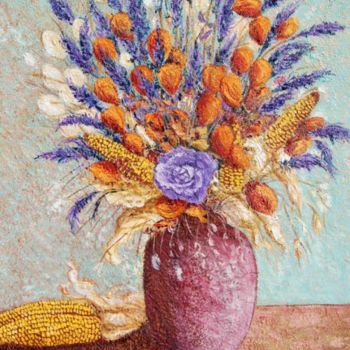 제목이 "Composizione- fiori…"인 미술작품 Giovanni Boggio로, 원작, 기름