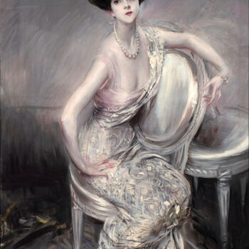 Malerei mit dem Titel "Portrait of Rita de…" von Giovanni Boldini, Original-Kunstwerk, Öl