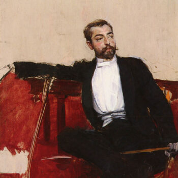 Painting titled "Portrait of John Si…" by Giovanni Boldini, Original Artwork, Oil