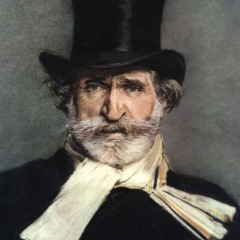 Dessin intitulée "Portrait of Giusepp…" par Giovanni Boldini, Œuvre d'art originale, Pastel