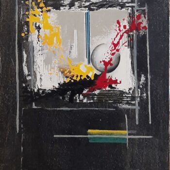 Schilderij getiteld "Interno interattivo…" door Giovanni Greco, Origineel Kunstwerk, Glazuur