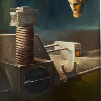 Картина под названием "Deus ex machina #4" - Giovanni Greco, Подлинное произведение искусства, Масло
