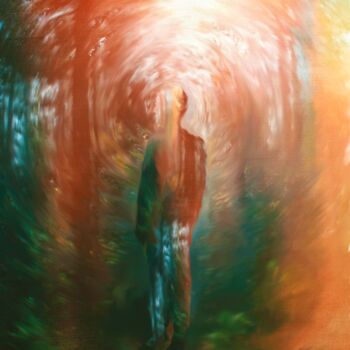Peinture intitulée "Inside the forest" par Giovanni Sanesi, Œuvre d'art originale, Huile