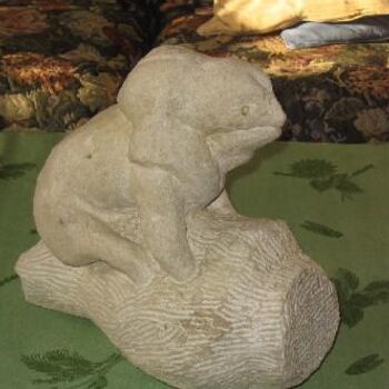Скульптура под названием "iguane" - Giovanni Giambra, Подлинное произведение искусства