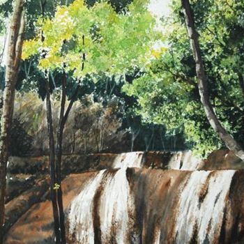 Painting titled "cascate" by Giovanni Fortunato, Original Artwork