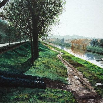 Painting titled "cascine 4" by Giovanni Fortunato, Original Artwork