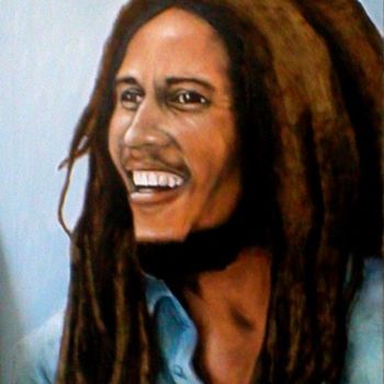 Painting titled "Bob Marley" by Giovanni Perdicchia, Original Artwork