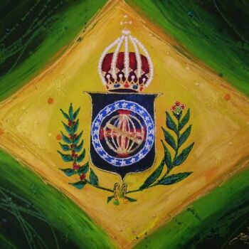 Painting titled "Bandeira Imperial d…" by Giov. D' And., Original Artwork