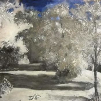 Painting titled "bosco di neve" by Giò Pighetti, Original Artwork