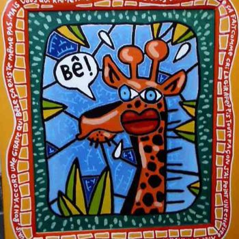 Painting titled "girafe1" by Damien Deltour, Original Artwork