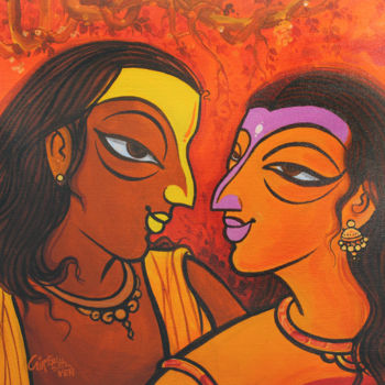 Painting titled "romance-2.jpg" by Gireesh Vengara, Original Artwork