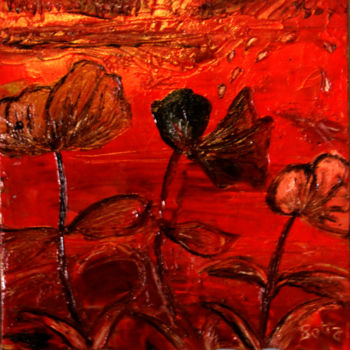 Painting titled "fiori" by G. Botta, Original Artwork, Oil