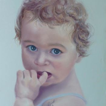 Painting titled "Innocence2" by Gisel', Original Artwork, Pastel
