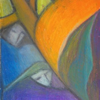 Painting titled "Kein Titel" by Gisela Diez, Original Artwork, Pastel