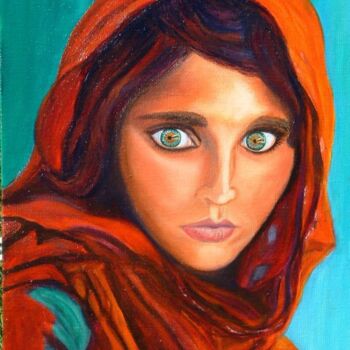 绘画 标题为“Afgane” 由Gisèle Rouquette, 原创艺术品, 油