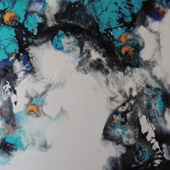 Pittura intitolato "espace bleu" da Gisele Ceccarelli, Opera d'arte originale, Acrilico