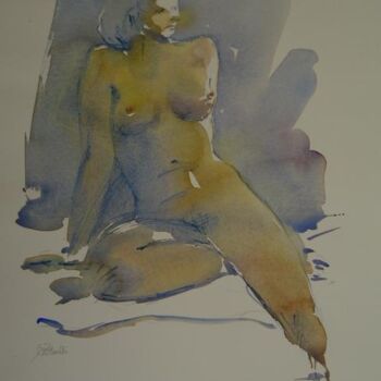 Картина под названием "nue" - Gisele Ceccarelli, Подлинное произведение искусства, Масло