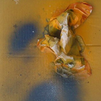 Картина под названием "Fontaines" - Gisèle Dalla Longa, Подлинное произведение искусства, Коллажи Установлен на Деревянная п…