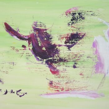 Картина под названием "Sans Titre  757D" - Gisèle Dalla Longa, Подлинное произведение искусства, Акрил Установлен на Деревян…