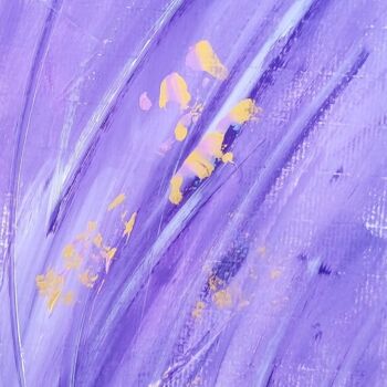 Картина под названием "Floral 778C" - Gisèle Dalla Longa, Подлинное произведение искусства, Акрил Установлен на Деревянная п…