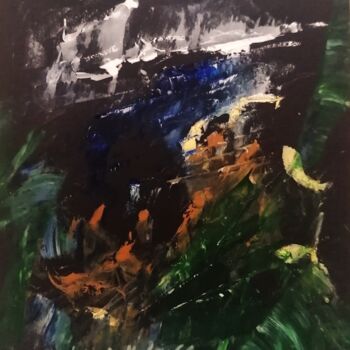 Pittura intitolato "Réflexion" da Gisèle Dalla Longa, Opera d'arte originale, Acrilico