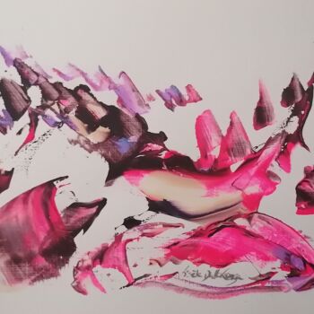 Картина под названием "Coupe" - Gisèle Dalla Longa, Подлинное произведение искусства, Акрил