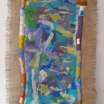 Arte textil titulada "A rebours" por Gisèle M, Obra de arte original, Fibra textil