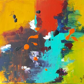 Peinture intitulée "rêverie colorée  2" par Giséle Marchal, Œuvre d'art originale, Acrylique