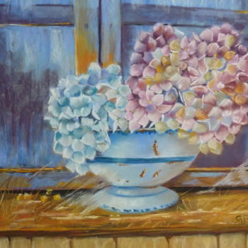 Peinture intitulée "Dans le grenier" par Gisele Perron, Œuvre d'art originale, Pastel