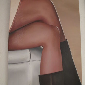 Peinture intitulée "Jolies bottes" par Gismond, Œuvre d'art originale, Huile Monté sur Châssis en bois