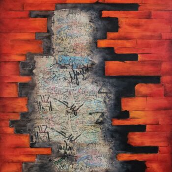 Pittura intitolato "Mur Berlin" da Gisèle Rodrigues, Opera d'arte originale, Acrilico