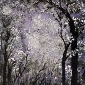Картина под названием "Fantasy Forest" - Gitika Singh, Подлинное произведение искусства, Акрил Установлен на Деревянная рама…