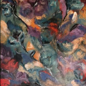 Malerei mit dem Titel "Blaue-Rosen.jpeg" von Ilse Schneider, Original-Kunstwerk, Acryl