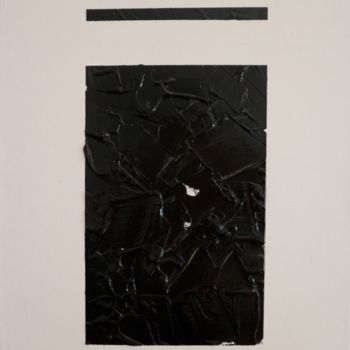 Peinture intitulée "Black plastic footp…" par Julia Jergh, Œuvre d'art originale, Acrylique