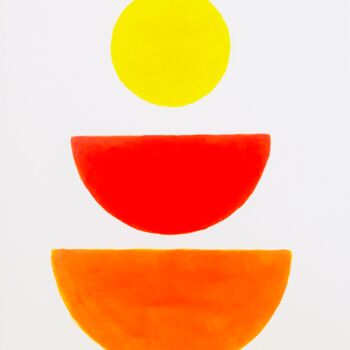 Картина под названием ""Trouver l'équilibr…" - Giulia Simeone, Подлинное произведение искусства, Акрил Установлен на Деревян…