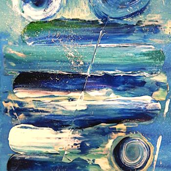 Painting titled "Angry sea" by Giuliana Ucelli, Original Artwork, Acrylic