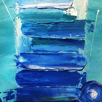 Painting titled "Mer Calme" by Giuliana Ucelli, Original Artwork, Acrylic