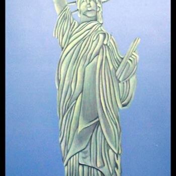 Painting titled "Statue of Liberty" by Giuliano Cavallo, Original Artwork, Oil