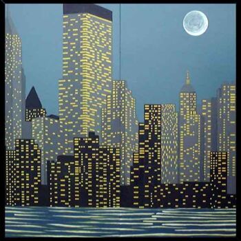 Pintura titulada "New York City" por Giuliano Cavallo, Obra de arte original, Oleo