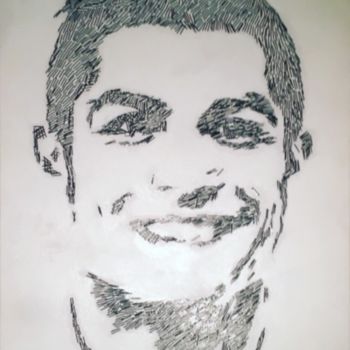 Printmaking titled "Cristiano Ronaldo" by Giuliano Onnishenko, Original Artwork, Embossing