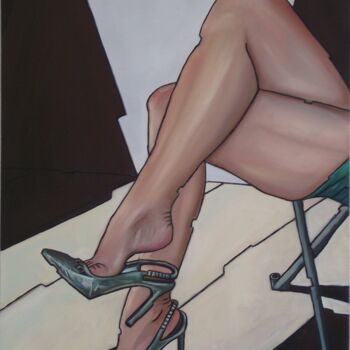 Painting titled "Legs 1" by Giulio Adobati, Original Artwork, Oil