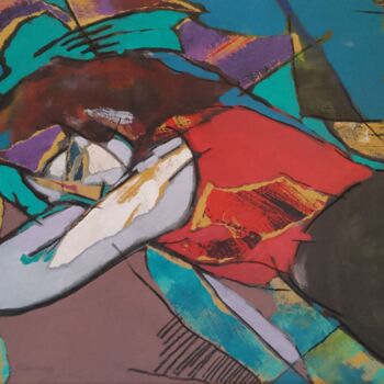 Peinture intitulée "la dormiente" par Giulio Ciccarone, Œuvre d'art originale, Acrylique