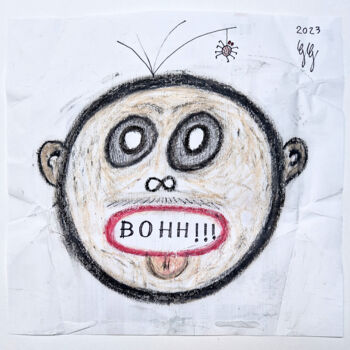 Painting titled "BOH-005" by Giulio Gavioli, Original Artwork, Pastel Mounted on Other rigid panel