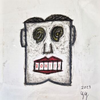 Painting titled "BOH-009" by Giulio Gavioli, Original Artwork, Pastel Mounted on Other rigid panel
