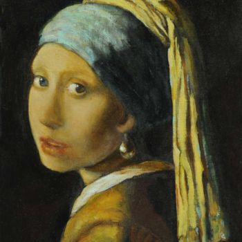 Pittura intitolato "vermeer-am.jpg" da Giulio Mapelli, Opera d'arte originale