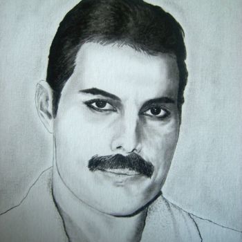 제목이 "Freddie Mercury"인 미술작품 Cristina Giuliani로, 원작, 기름