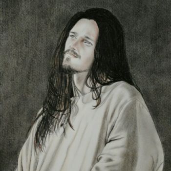 「Jesus」というタイトルの描画 Cristina Giulianiによって, オリジナルのアートワーク, 木炭